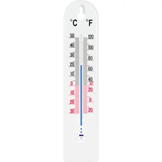 Univerzális fehér hőmérő (-30 °C-tól +50 °C-ig) 20 cm