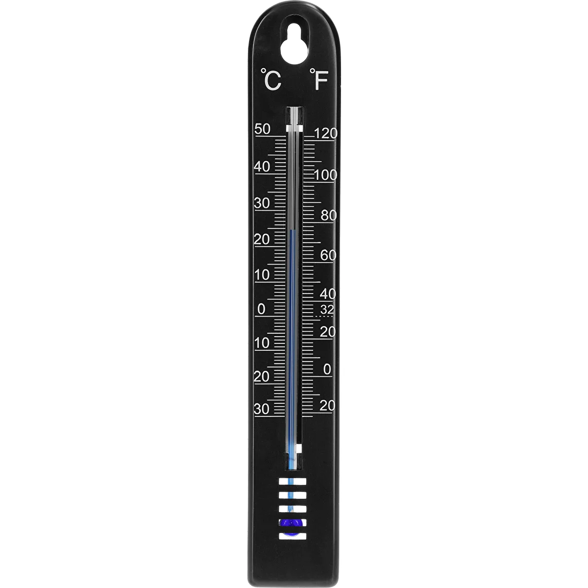 Univerzális hőmérő (-30 – +50 °C), 17 cm, fekete