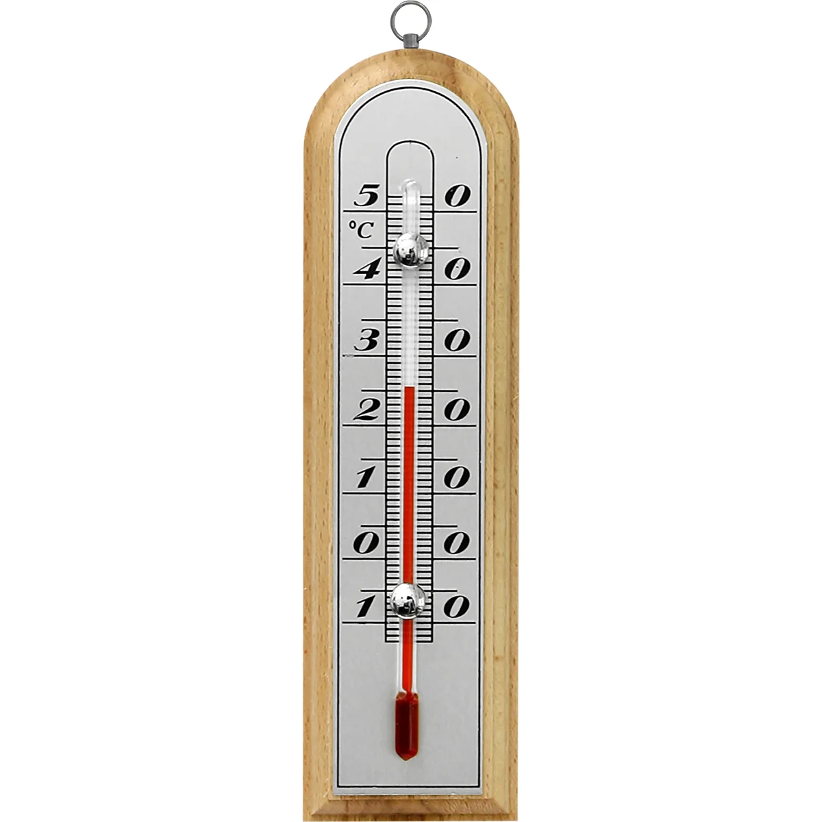 Szobahőmérő ezüst skálával (-10 °C-tól +50 °C-ig) 16 cm, mix