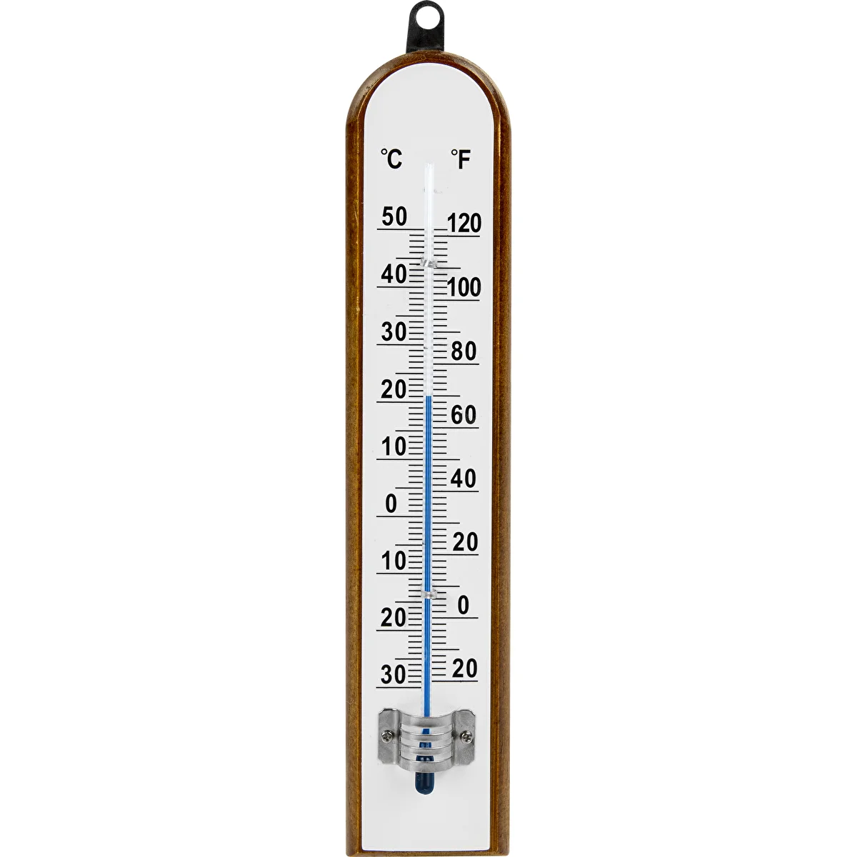 Szobahőmérő fehér skálával (-30 °C-tól +50 °C-ig) 20 cm