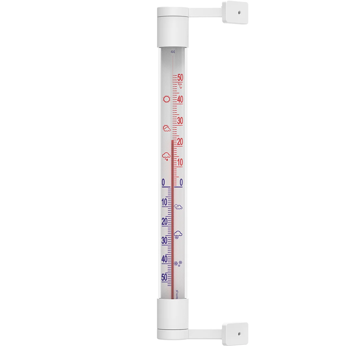 Fehér kültéri hőmérő (-50 °C-tól +50 °C-ig) 22 cm