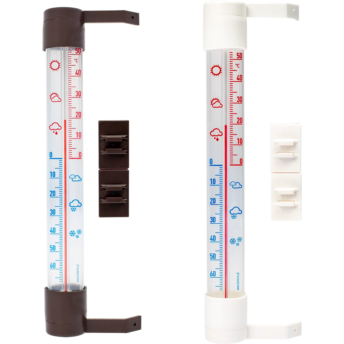 Kültéri hőmérő átlátszó skálával (-70°C-tól +50°C-ig) 23cm mix