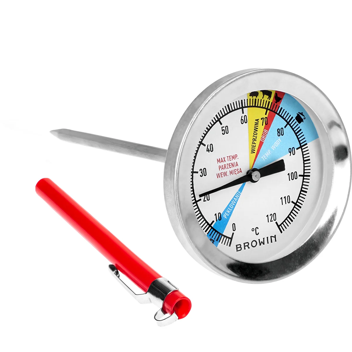 Hőmérő 0,8 kg-os sonkafőzőhöz (0 °C-tól +120 °C-ig) 9,0 cm