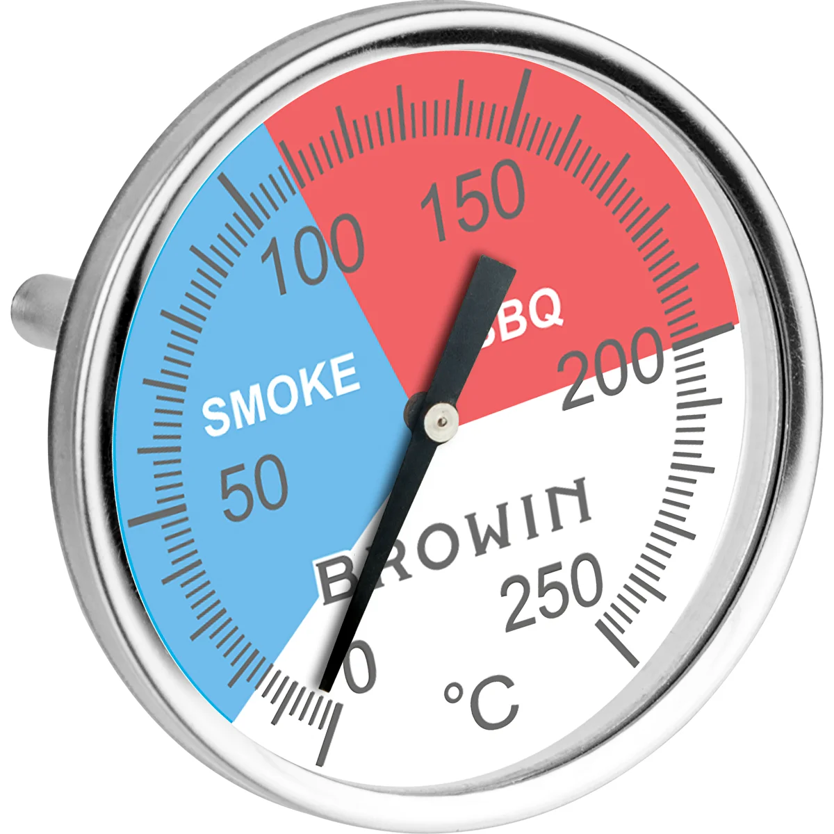 Füstölő- és BBQ-hőmérő (0 °C-tól +250 °C-ig) 5,2 cm