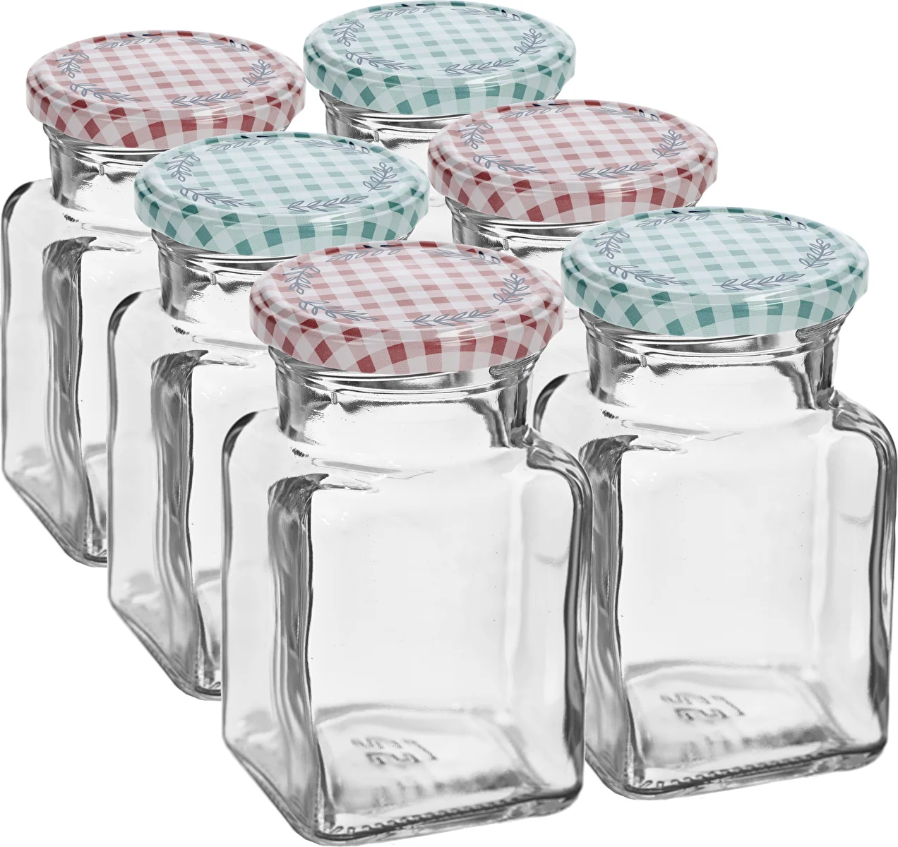 150 ml-es TO befőttes üveg, Négy sarok, fi 53-as csavaros tető - 6 db