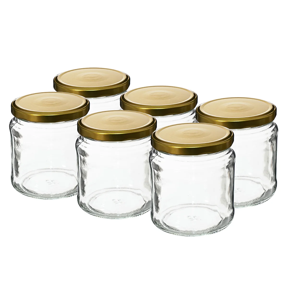 TO 500 ml-es befőttesüveg aranyszínű fi82/6 csavaros tetővel - 6 db
