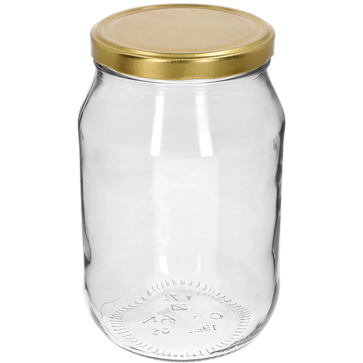TO 1,7 L befőttesüveg arany színű kupakkal, fi 100/6, 1 db