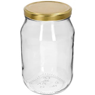 TO 1,7 L befőttesüveg arany színű kupakkal, fi 100/6, 1 db
