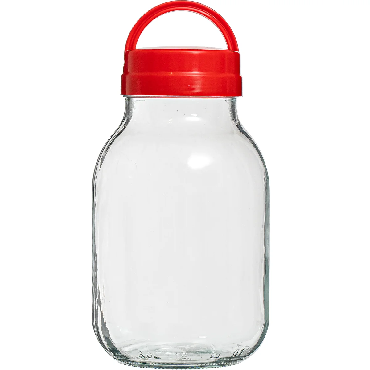 TO 3 l-es befőttesüveg és fi 100-as, fogantyús kupak