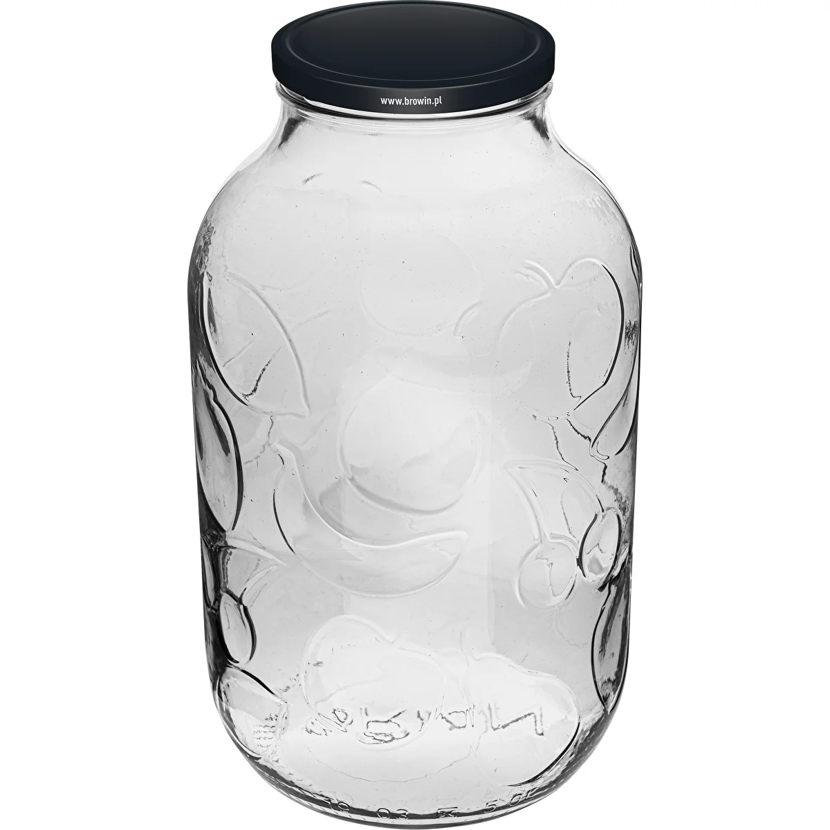 5 l-es üveg színes, 100 mm-es csavaros tetővel
