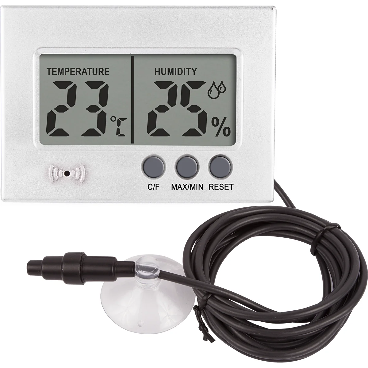 Elektronikus terráriumi hőmérő és higrométer (0 °C – +50 °C), 5 cm