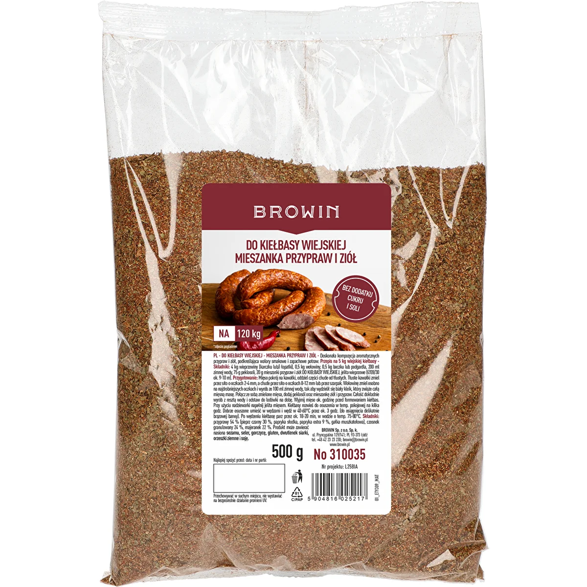 Fűszer- és zöldfűszer-keverék Parasztkolbászhoz, 500 g