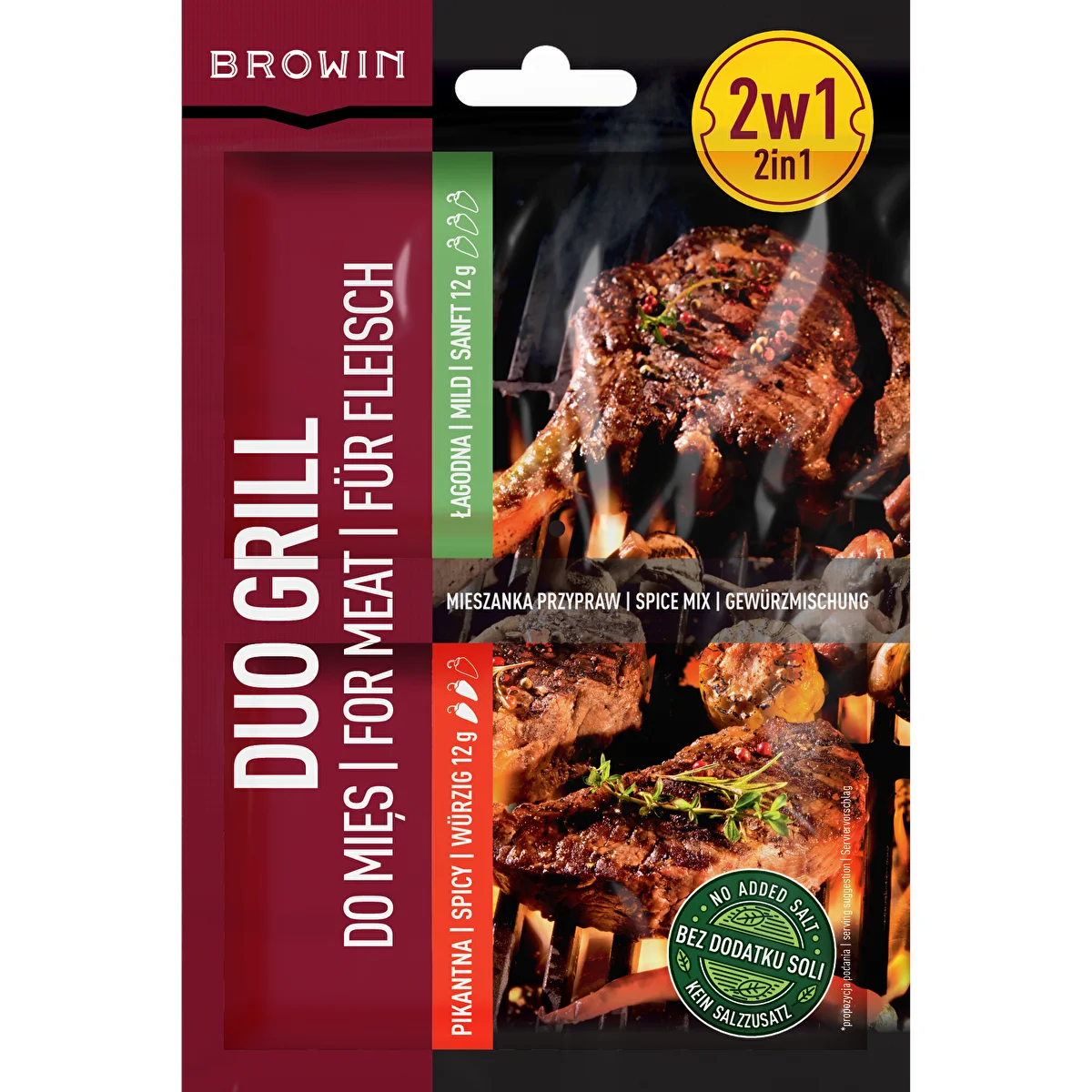 Duo Grill húsokhoz, 2 az 1-ben fűszerkeverék, 2 x 12 g