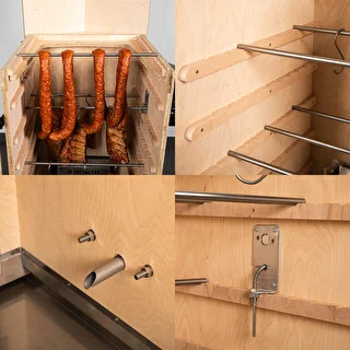 Keret nélküli dragON PLYWOOD NATURE füstölő Wi‑Fi-s vezérlővel, 200 l – photo 5