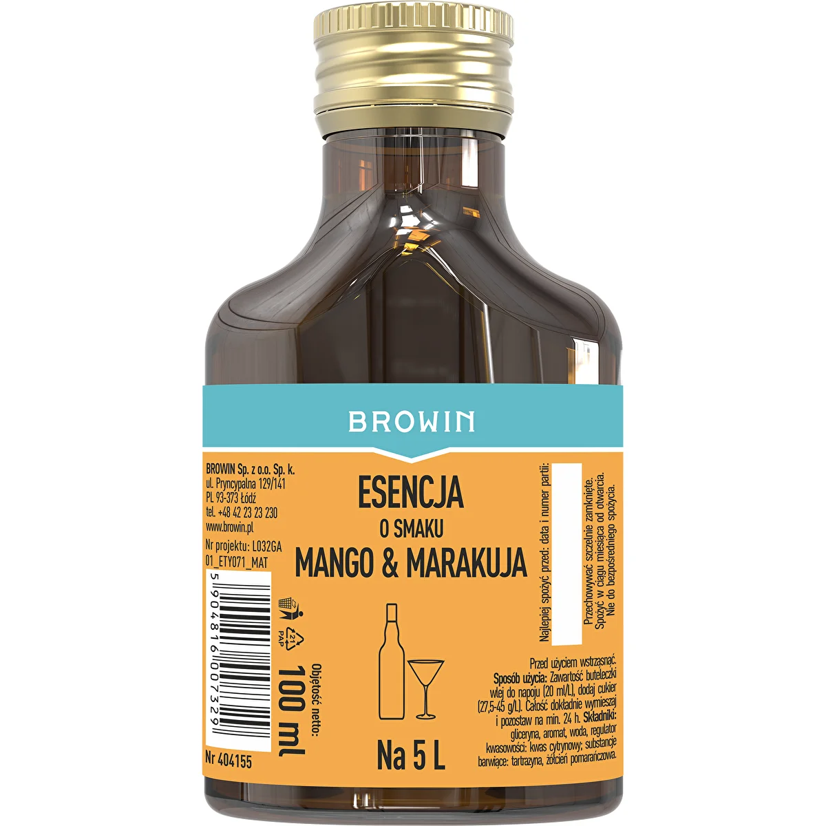 Mangó & maracuja ízű esszencia 5 l-hez, 100 ml