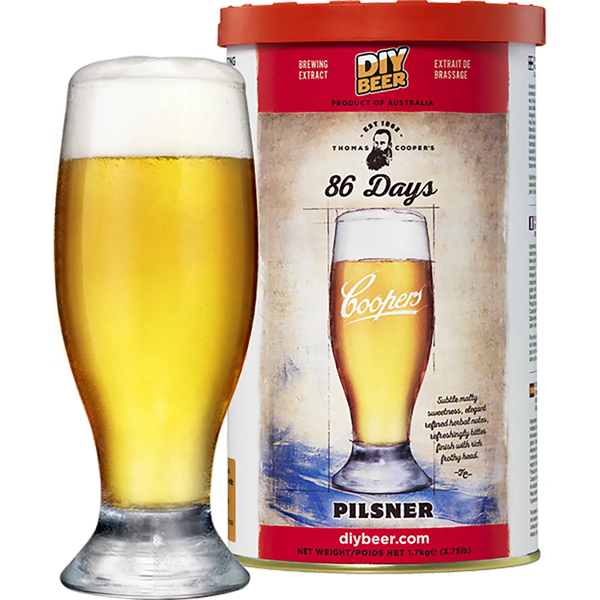 Coopers 86 Days Pilsner sörkészítő készlet