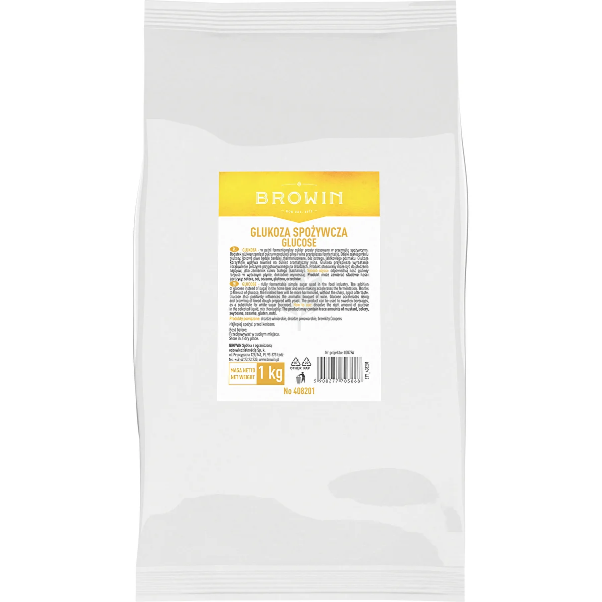 Élelmiszeripari minőségű glükóz 1 kg