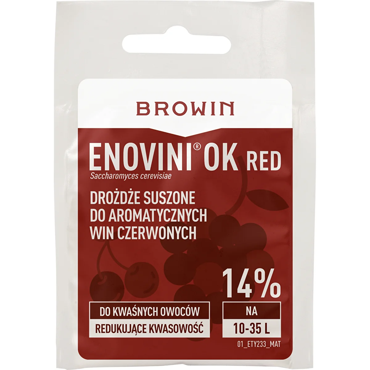 Enovini® OK RED – savasságot csökkentő borélesztő, 7 g