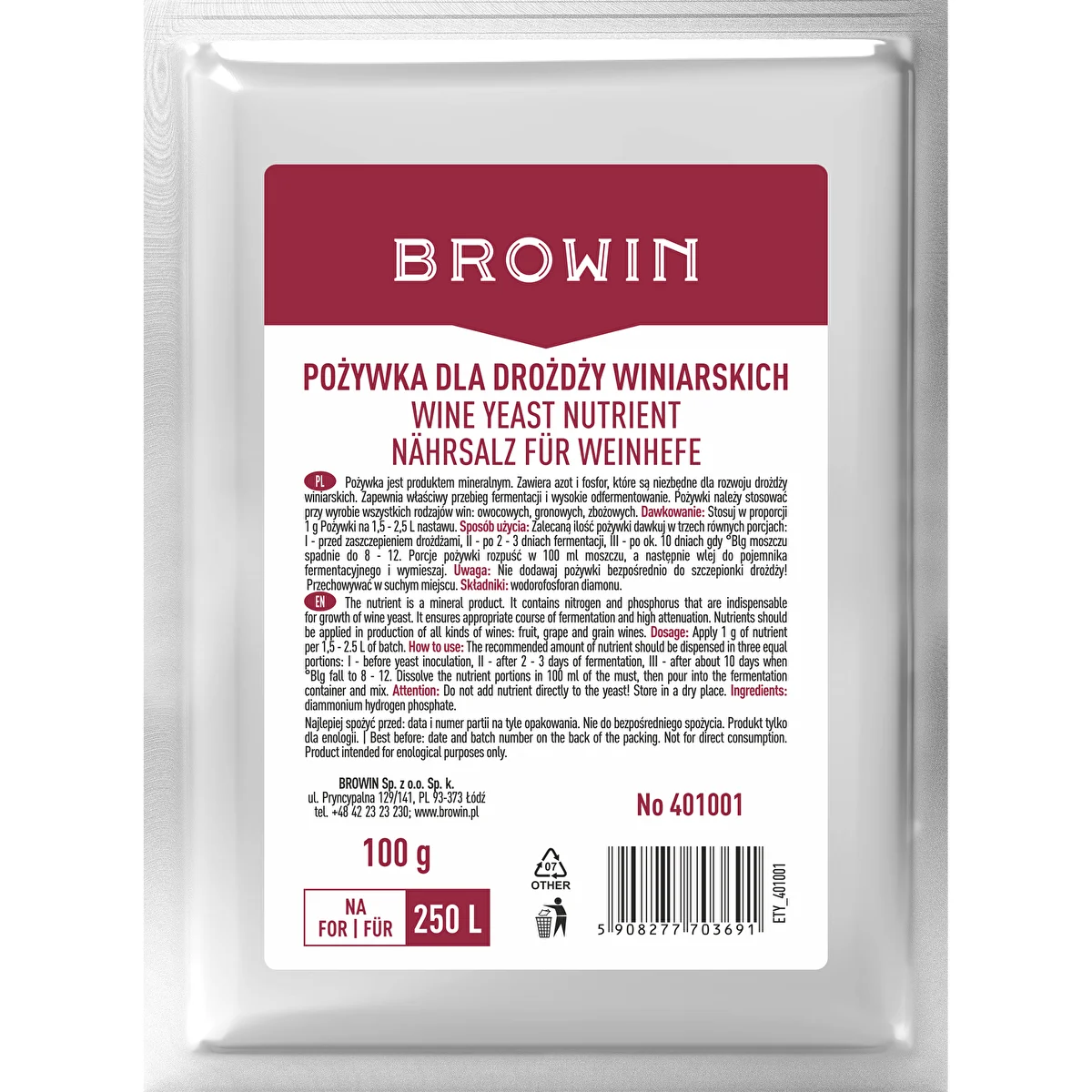 Borélesztő tápanyag, 100 g
