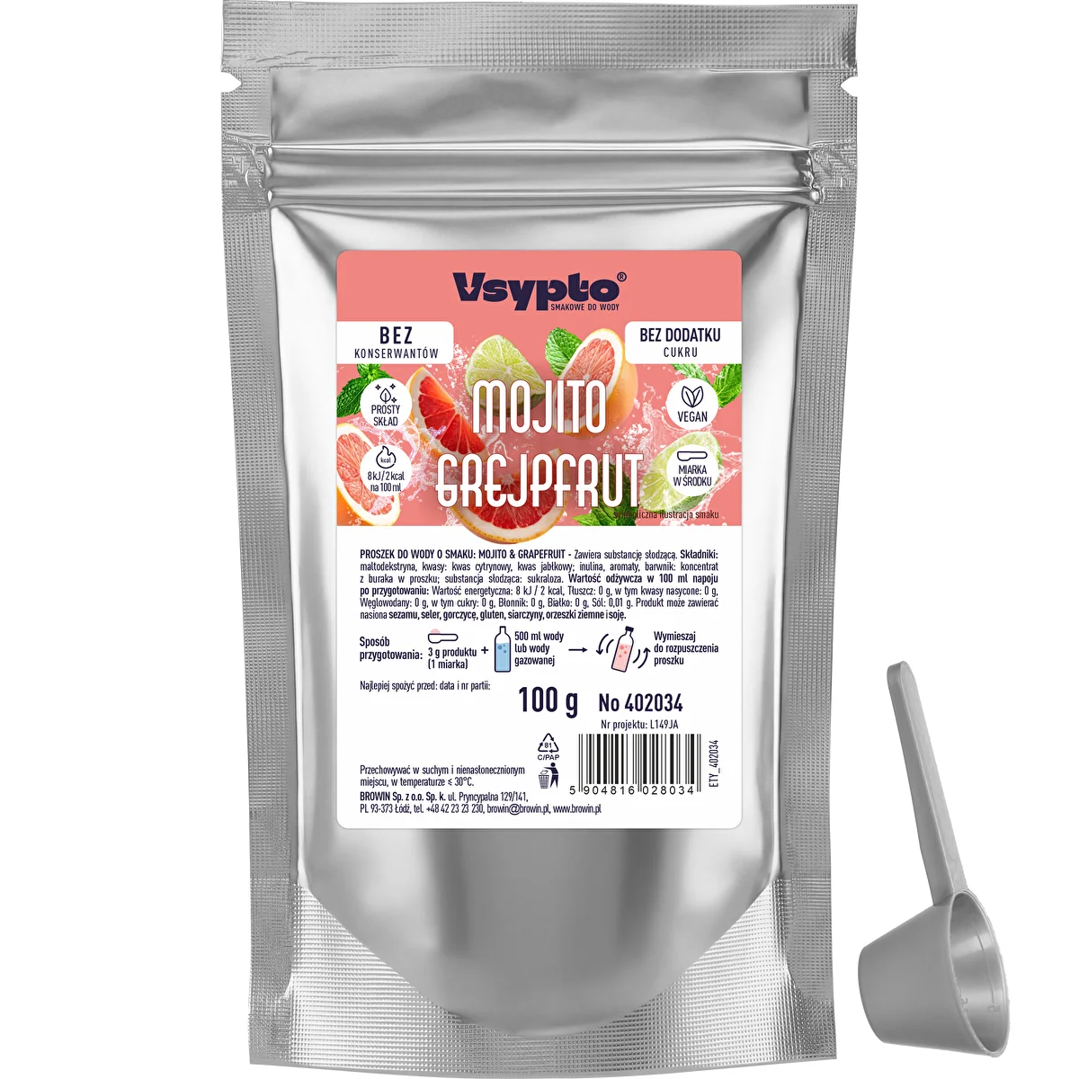 VSYPTO Mojito Grapefruit ízben, 100 g