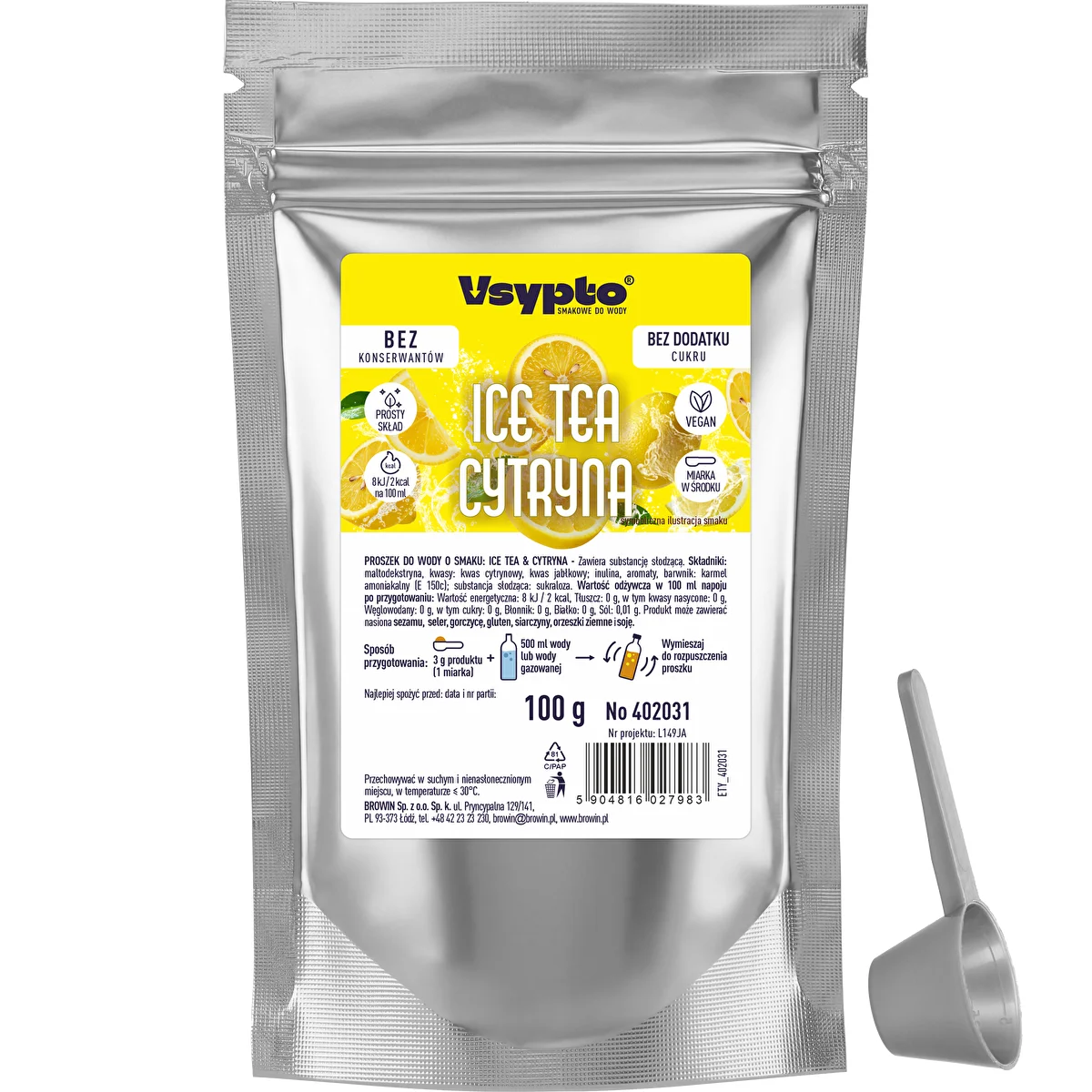 VSYPTO Ice Tea Citrom ízesítéssel, 100g