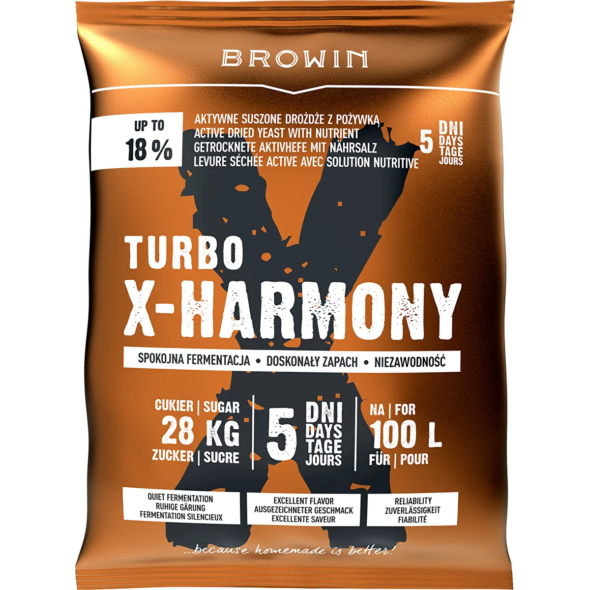 Turbo X-Harmony 18% élesztő, 100 L-hez, 360 g