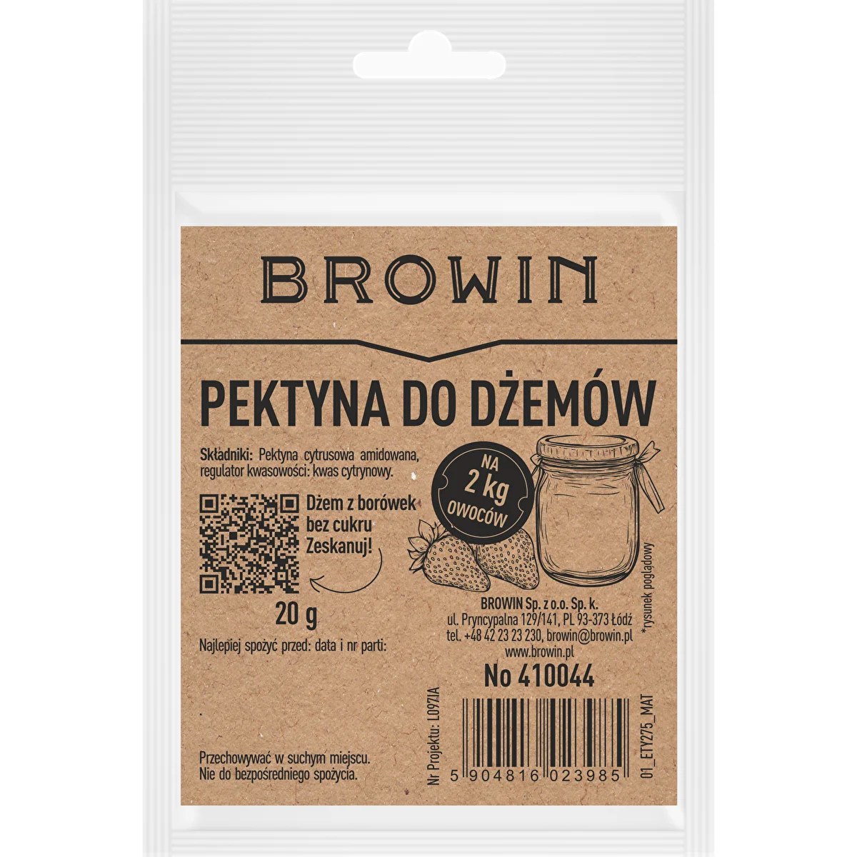 Pektin dzsemhez - amidált citruspektin, zselésítéshez, 20 g