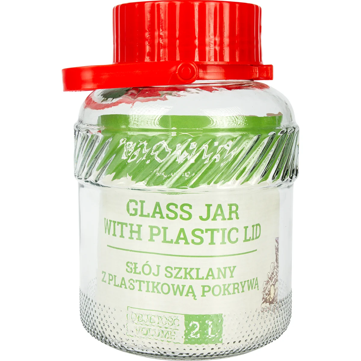 2 l-es befőttesüveg műanyag kupakkal