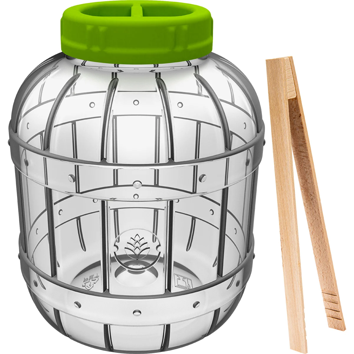 Törésálló, többfunkciós savanyító edény + csipesz, 5L