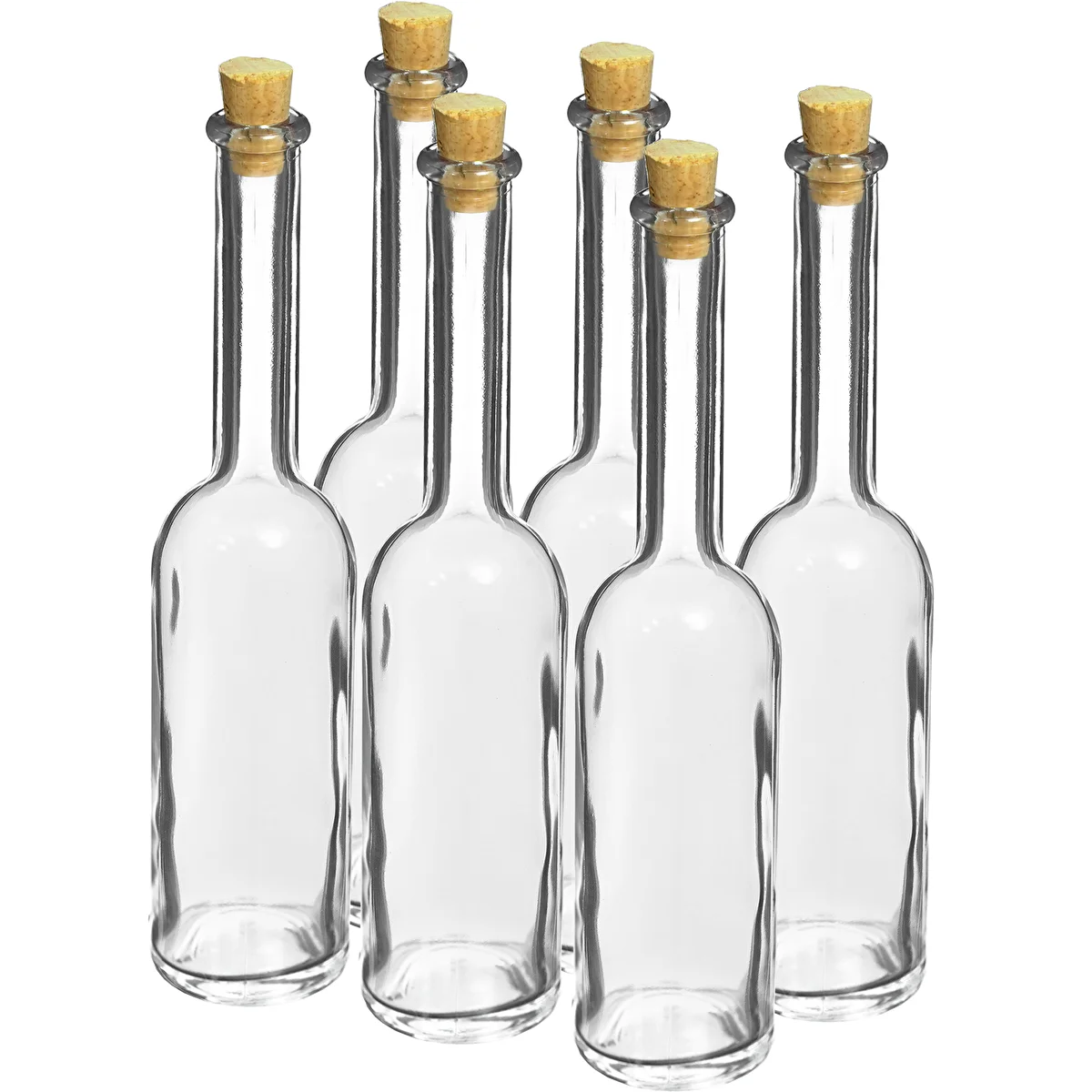 Likőrös üveg 100 ml-es 6 db+ 6 parafadugó