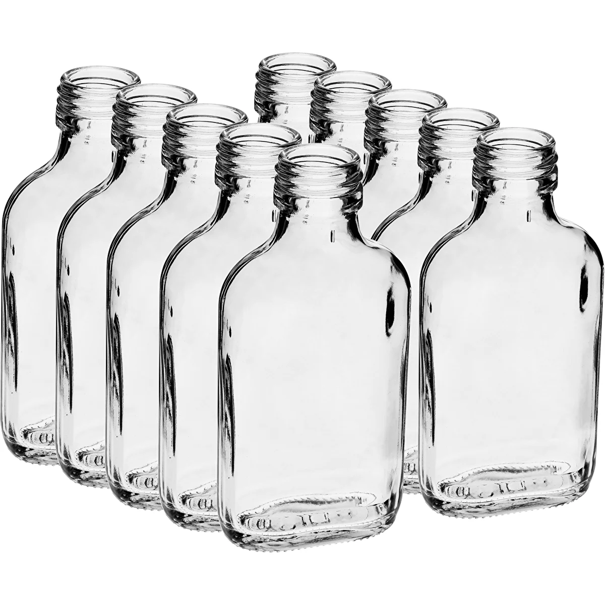 Laposüveg formájú, 100 ml-es likőrös üveg - 10 db