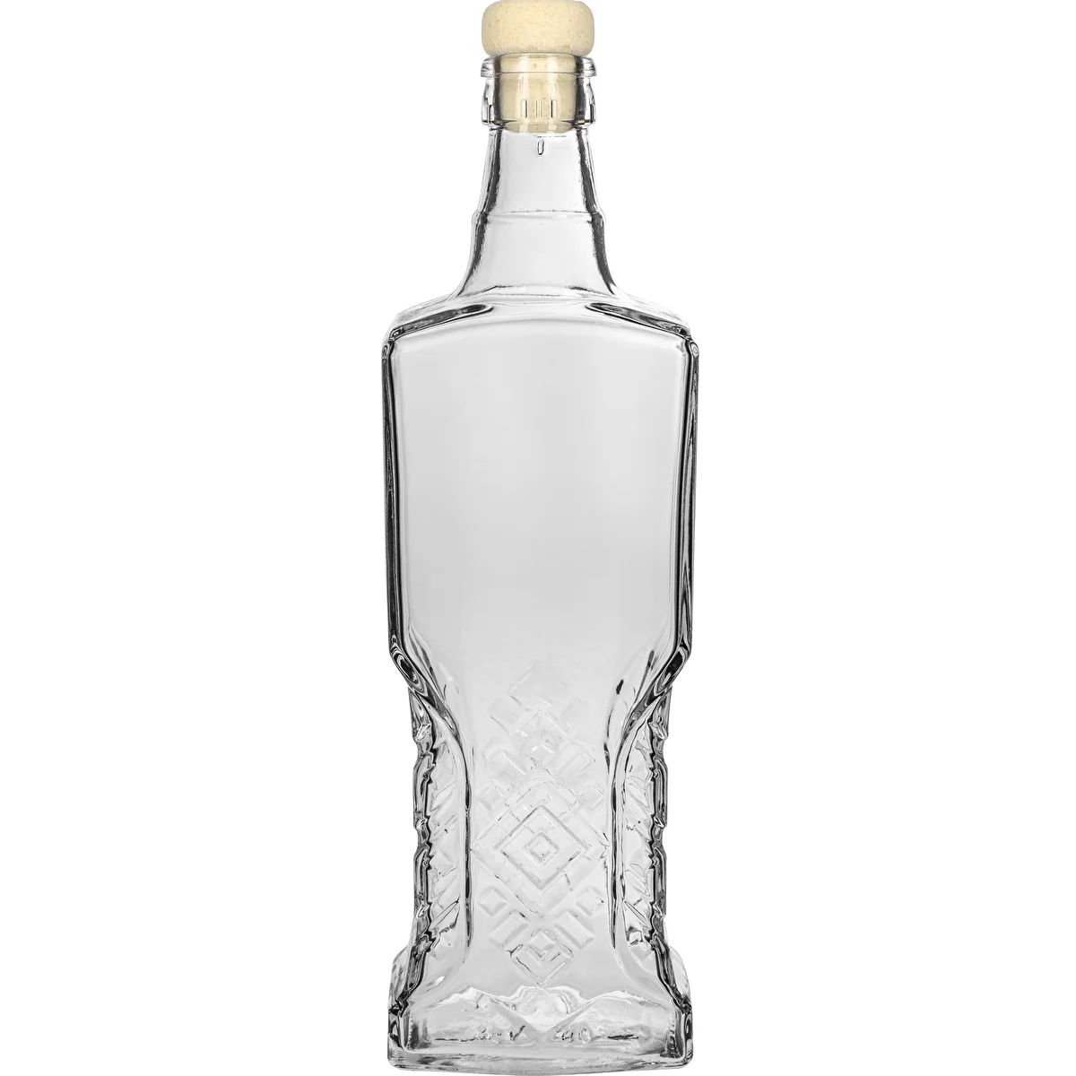 Kredences díszüveg 500 ml, parafadugóval