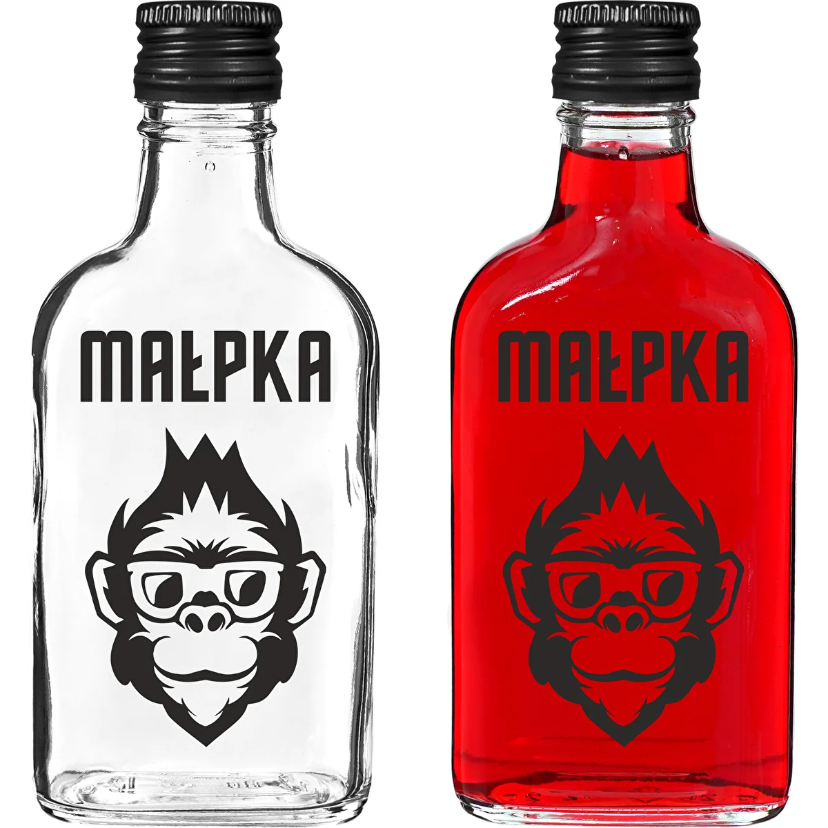 Laposüveg 200 ml, csavarzárral, „Majom” mintával, 1 db
