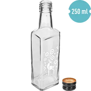 Receptura üvegpalack, 250 ml-es, kupakkal – Karácsonyi rénszarvas – photo 4