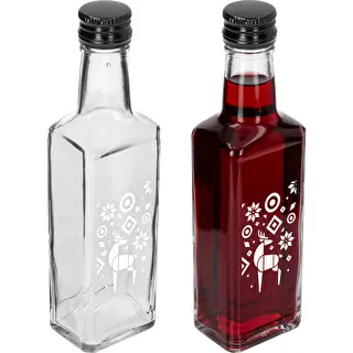 Receptura üvegpalack, 250 ml-es, kupakkal – Karácsonyi rénszarvas – photo 3