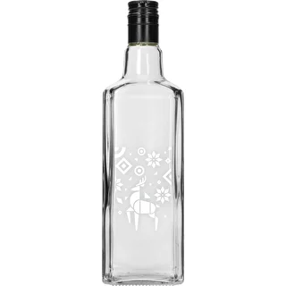 Tynktura palack, 500 ml-es, csavaros kupakkal – Ünnepi rénszarvas – photo 1