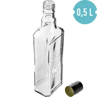 Tynktura palack, 500 ml-es, csavaros kupakkal – Ünnepi rénszarvas – photo 4