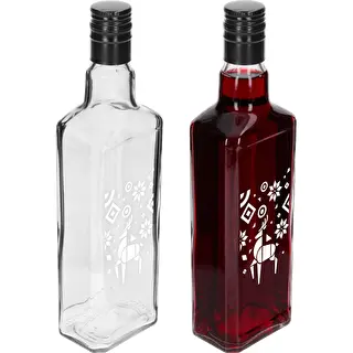 Tynktura palack, 500 ml-es, csavaros kupakkal – Ünnepi rénszarvas – photo 3