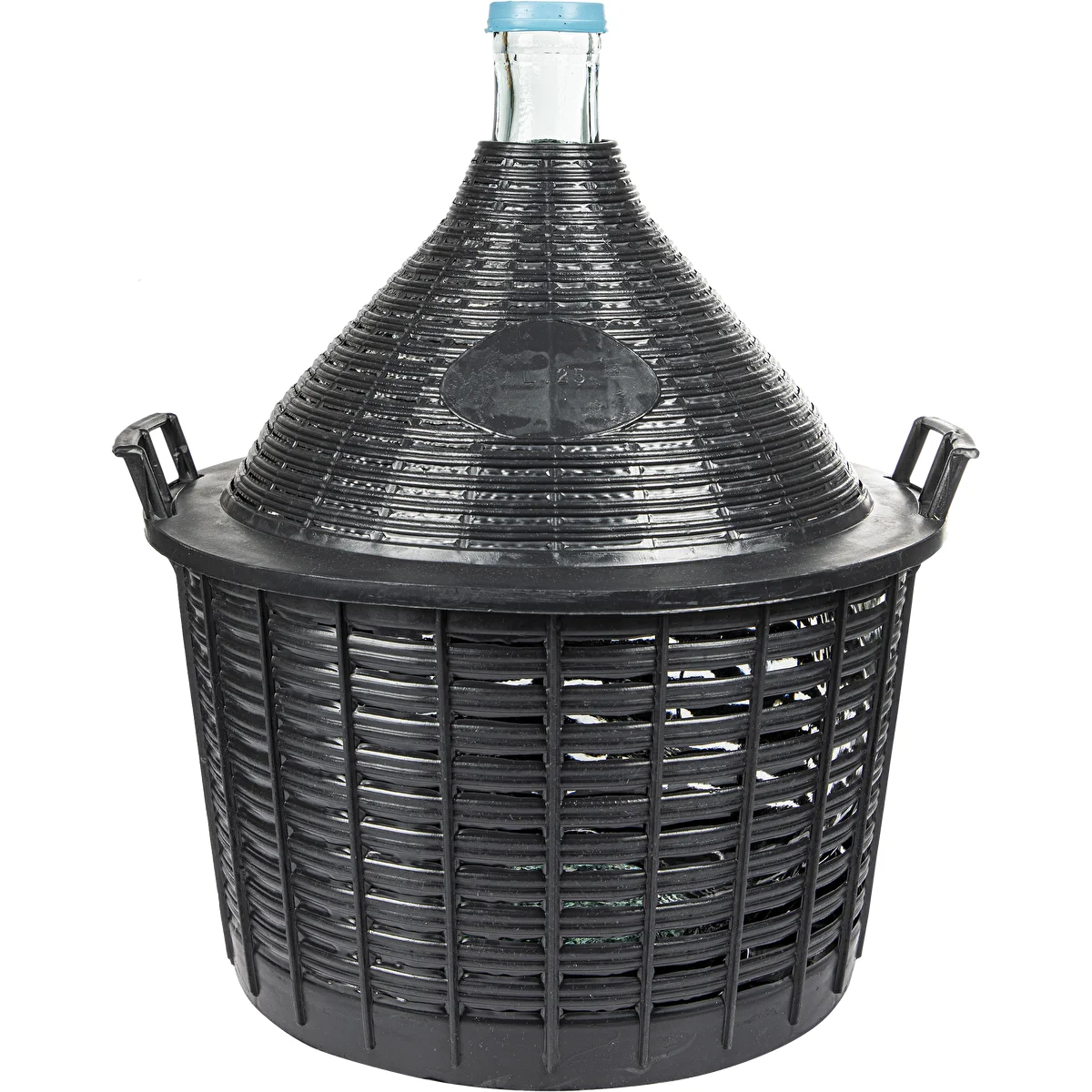 25 l-es boros ballon műanyag kosárban