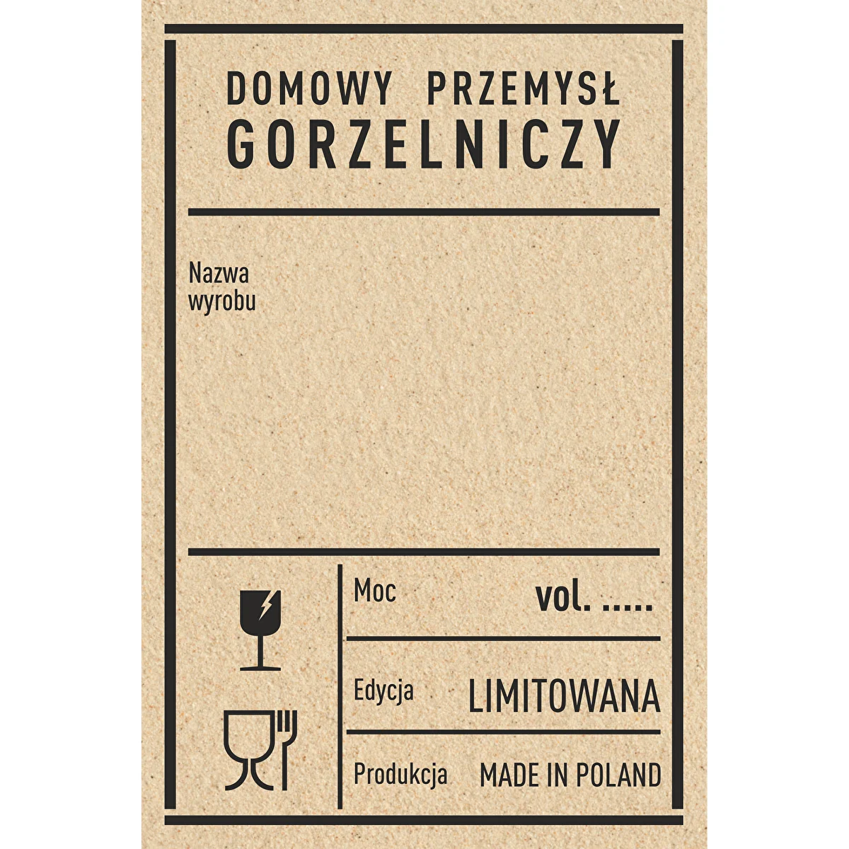Öntapadó címkék 60×90 mm palackokra, vodkára, PRL, 20 db