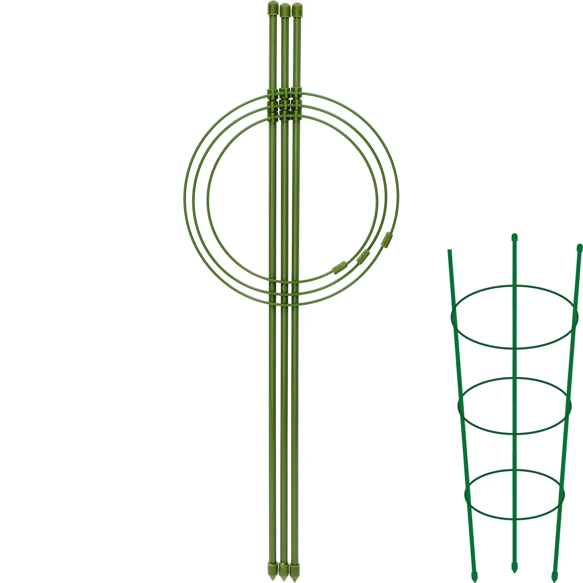 Gyűrűs növénytámasz, 3 gyűrűvel, 0,5 m