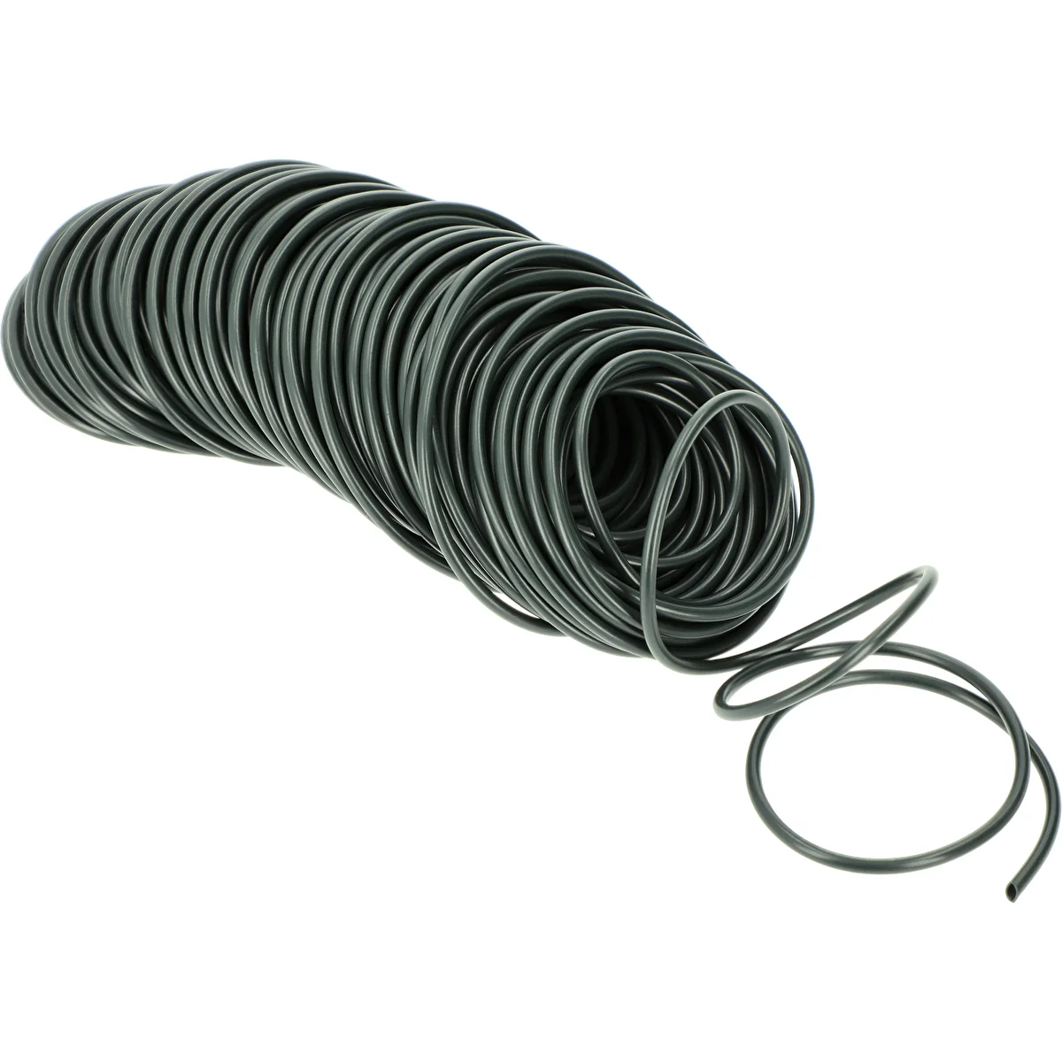 Gyümölcsöskerti kötözőcső, sötétzöld gumiból, 25 m x 3 mm