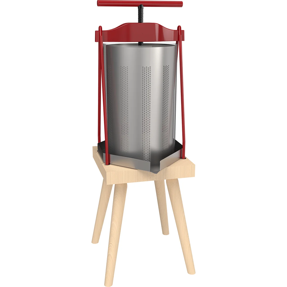 Keretes gyümölcsprés – fémkosárral, 10 l-es