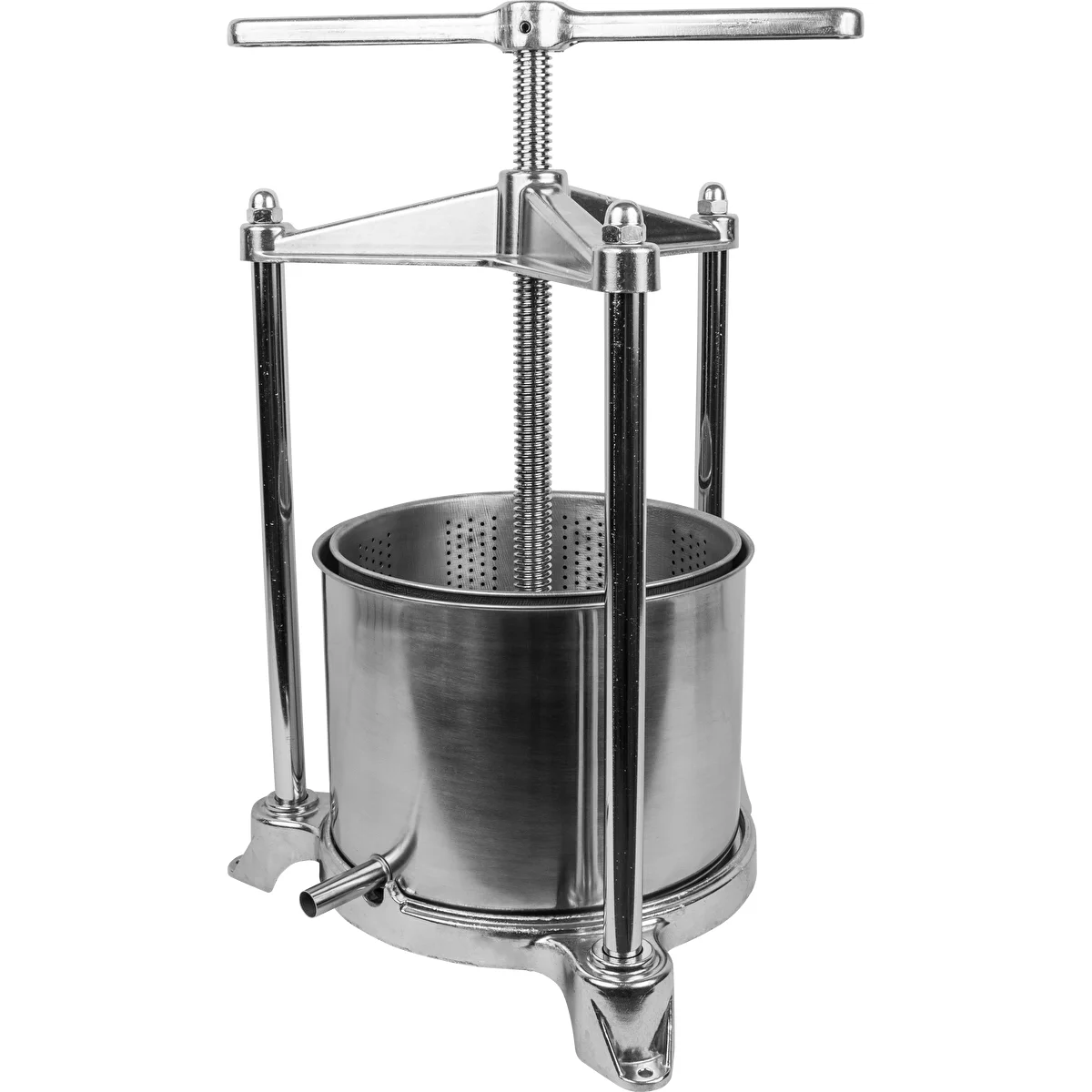 Keretes gyümölcsprés - rozsdamentes acél, 5 l