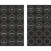 Öntapadós címkék fűszerekhez, kerek, fekete - 30 db ['fűszermatricák', ' címkék befőttesüvegekre', ' címkék tárolóedényekre', ' matricák fűszertartókra', ' matricák gyógynövényekhez', ' fekete fűszermatricák', ' öntapadós címkék fűszerekhez', ' matricák befőttesüvegekre']