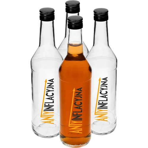 0,5 l-es palack csavaros kupakkal és antiinflációs felirattal – 4 db