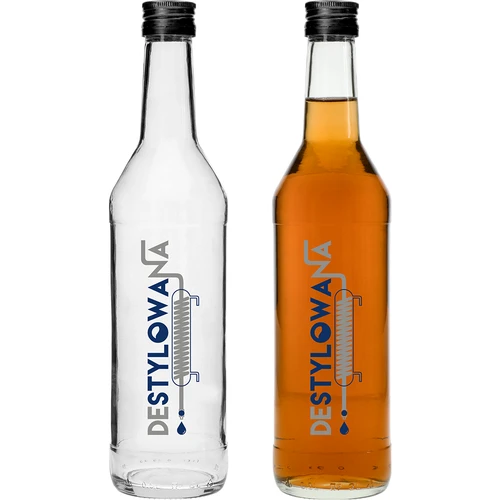 0,5 l-es palack csavaros kupakkal és Destylowana felirattal - 4 db. - 3