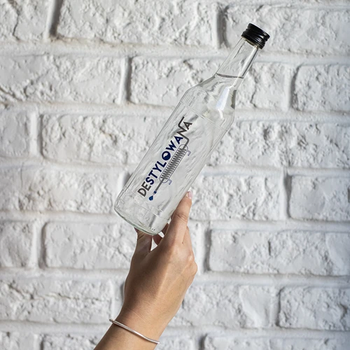 0,5 l-es palack csavaros kupakkal és Destylowana felirattal - 4 db. - 8