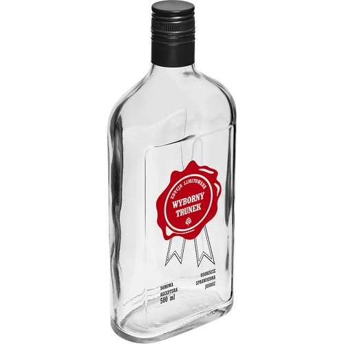 500 ml-es palack csavaros kupakkal, „Fenséges Nedű” felirattal, 1 db - 2