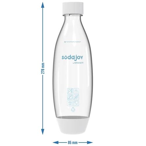 1 l-es palack szódakészítőhöz csavaros kupakkal - 6